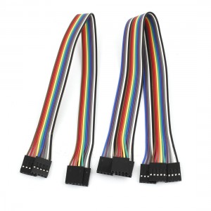 30cm 2.54mm F/F 5Pin Solderless Colored Flexible Breadboard Jumper Wire 5 Pcs
