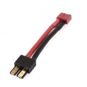 RC Toy Battery TRX Male to T-Plug Female Connector Wire Black Red 10cm 12AWG
