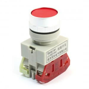 DPST Latching Type Red Round Head Operator Push Button Switch 660V 10A