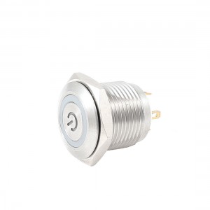 DC 12V Green LED Lamp 4P NO+NC Momentary 16mm Stainless Steel Pushbutton Switch