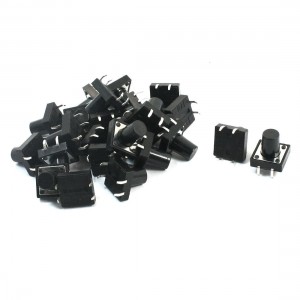 25Pcs Momentary Tact Tactile Push Button Switch 12x12x12mm 4-pin DIP