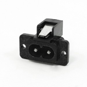 AC 250V 7A 2Pins IEC320 C8 Male Plug Inlet Power Socket