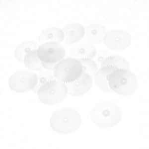 20 Pcs White Plastic Electrical Model Toy Models Gear Wheel 0.87" Dia