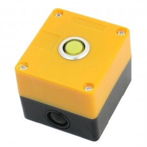 12V Plastic Case Yellow Accident Signal Indicator Light Pilot Lamp w Box