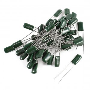 50 Pcs Radial Leads Polyester Film Cap Capacitors Green 2A182J 100V 1.8nF 5%