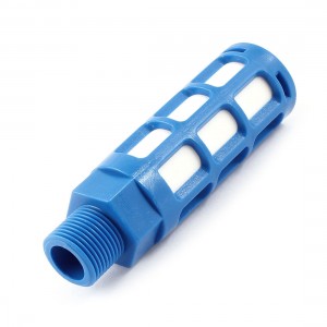 3/8PT Plastic Pneumatic Valve Air Exhaust Noise Reducing Silencer Muffler Blue