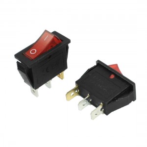 2 Pcs AC 250V 15A 15A/125V Red Light ON/OFF SPST Snap Boat Rocker Switch 3 Pin