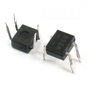 2PCS MB6M 0.5Amp 600V PCB Mounting 4Pins Terminals Rectifier Bridge