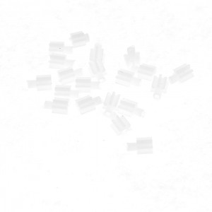 20 Pcs White Plastic 2.5mm Diameter 2mm Height Gear for Mini Motors