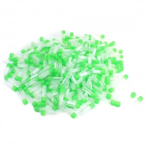 1.8ml Graduated Polypropylene Vial Tube Sample Container Green Screw Caps 500Pcs