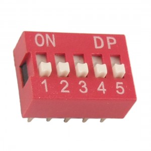 10 Pcs 2.54mm Pitch 5 Position Slide Type DIP Switch Red Vvpld