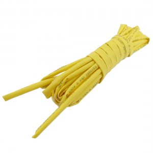 2M 6.6 Ft Long 2mm Dia. Yellow Polyolefin Heat Shrinkable Tube
