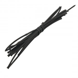 1.5mm Dia 2 Meters Black Polyolefin Heat Shrinking Shrinkable Tubing Tubes