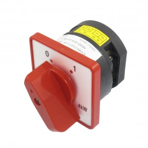 4KW 4 Terminal 2 Position AC 380V 20A Latching Cam Combination Changeover Switch