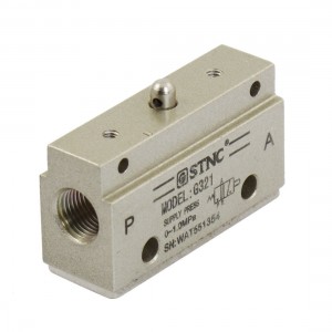 1/8"PT 2 Position 3 Way Air Flow Control Mechanical Pneumatic Gas Valve