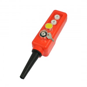 2 Position Selector Momentary Up Down Yellow Hoist Push Button Switch w Key