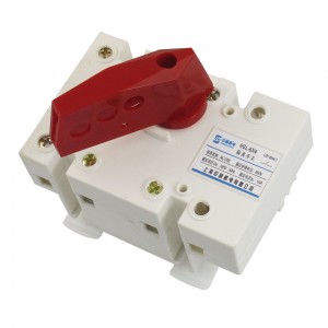 AC 380V 50Hz 63A 2P+E 660V Insulator 35mm Mounting Rail Circuit Isolating Switch