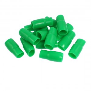 17mm Battery Clips Terminals Boots PVC Insulated Covers Green 15 Pcs
