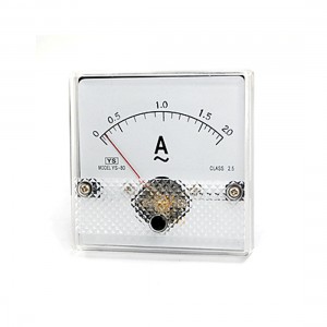 YS-80 Class 2.5 Accuracy AC 0-2A Analog Ammeter Gauge