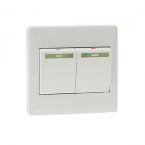 2 Gang Button Wall Mount Home Light Switch Plate Cover