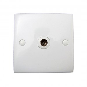 Family Home TV Socket Mount Coaxial Outlet Wall Plate