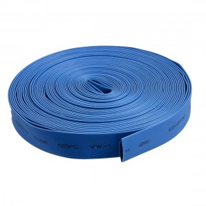Blue 26.2Ft 8M Long 8mm Dia Polyolefin Heat Shrinkable Tube Tubing