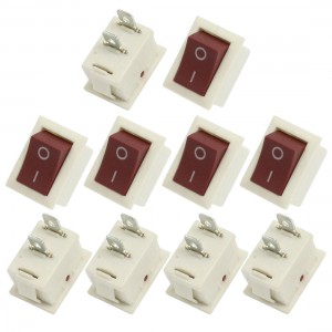 10 x Home125V/10A 250V/6A 2 Pin SPST ON OFF Rocker Boat Switch
