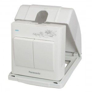 White Splash Proof Box AC 110-250V 10-16A 2 Gang Wall Panel Switch