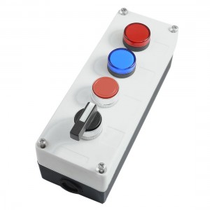 Red Blue Light 3 Position Switch Push Button Station