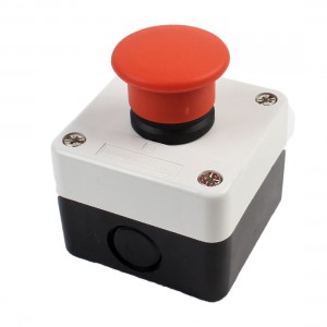 Latching NC Red Mushroom Cap Push Button Switch Station AC 240V 3A
