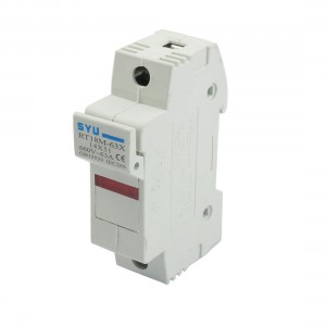 RT18-63X AC 380V 63A 1 Pole 14x51mm DIN Rail Mount Fuse Holder Base