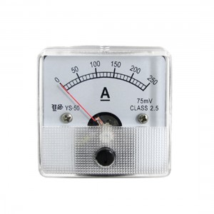 DC 0-250A Square Analog Current Panel Ammeter Gauge