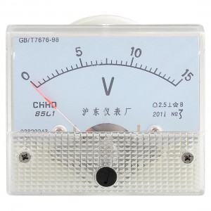 Screw Mounting Plastic Shell AC 15V Analog Pointer Volt Meter Panel