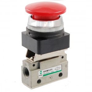 VM131 2 Position 3 Way Momentary Mushroom Button Air Mechanical Valve