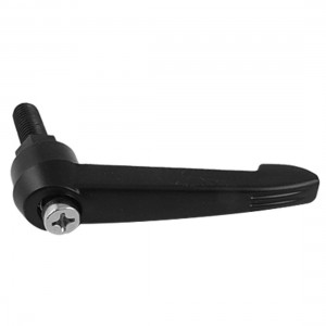 Black Metal 9.5mm Threaded Machinery Adjustable Handle