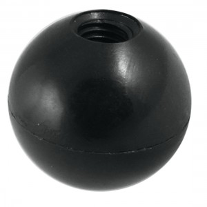 Replacement 7/25" Threaded Plastic Ball Knob Black Handgrip 