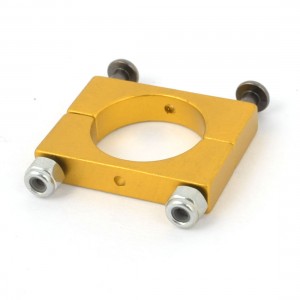 CNC Alloy 16mm Yellow Tube Boom Mount Motor Clamp for DIY Quadcopter
