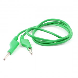 Green 4mm Banana Plug Probe Test Lead Cable 3.3ft for Multimeter Power Supply