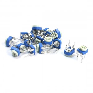 20pcs 3Pins 5K Ohm Horizontal Pot Variable Resistors Potentiometers