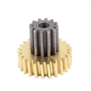 M0.5x24T+12T 2.5mm Diameter Shaft Hole Speed Reduce Gearbox DC Motor Double Gear