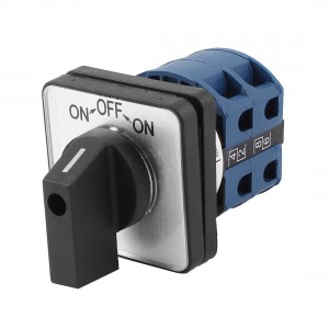 AC 660V 25A 8 Screw Terminals 3 Positions Rotatable Changeover Switch