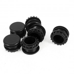 6 Pcs Black Plastic Push Button Switch 22mm Mount Hole Panel Plug Cap