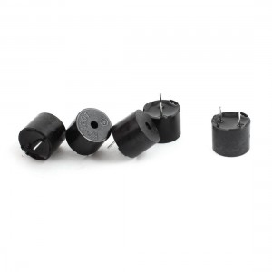 5 Pieces 2700Hz Electronic Continuous Sound Passive Buzzer Black 12x9.5mm