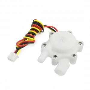 White POM 0.15-1.5L/min G1/4 Male Threaded 6mm Outlet Water Flow Sensor