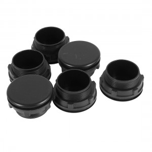 6 Pcs Black Plastic Mount Hole Panel Plug Cover for Pushbutton Switch 30mm