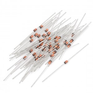 55Pcs 1N4743 13V 1W Glass Sealed Case Axial Leads Zener Diodes