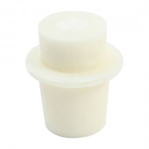 21mm-25mm 14mm Hole Dia Conical Flask Silicone Stopper Plug Beige