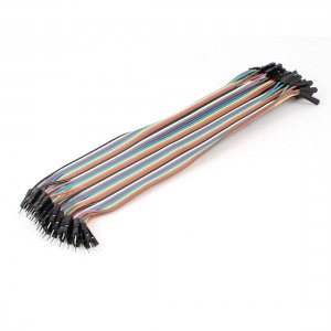 20cm Length Double Head 40pin 40P-40P F/M Connector Jumper Cable Wire Multicolor
