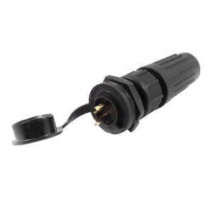 AC125V 7A 2Pin Terminal Connecting Aviation Plug Waterproof Cable Gland + Cap