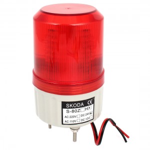 Red LED Flash Industrial Signal Tower Safety Stack Alarm Light 90dB DC 24V